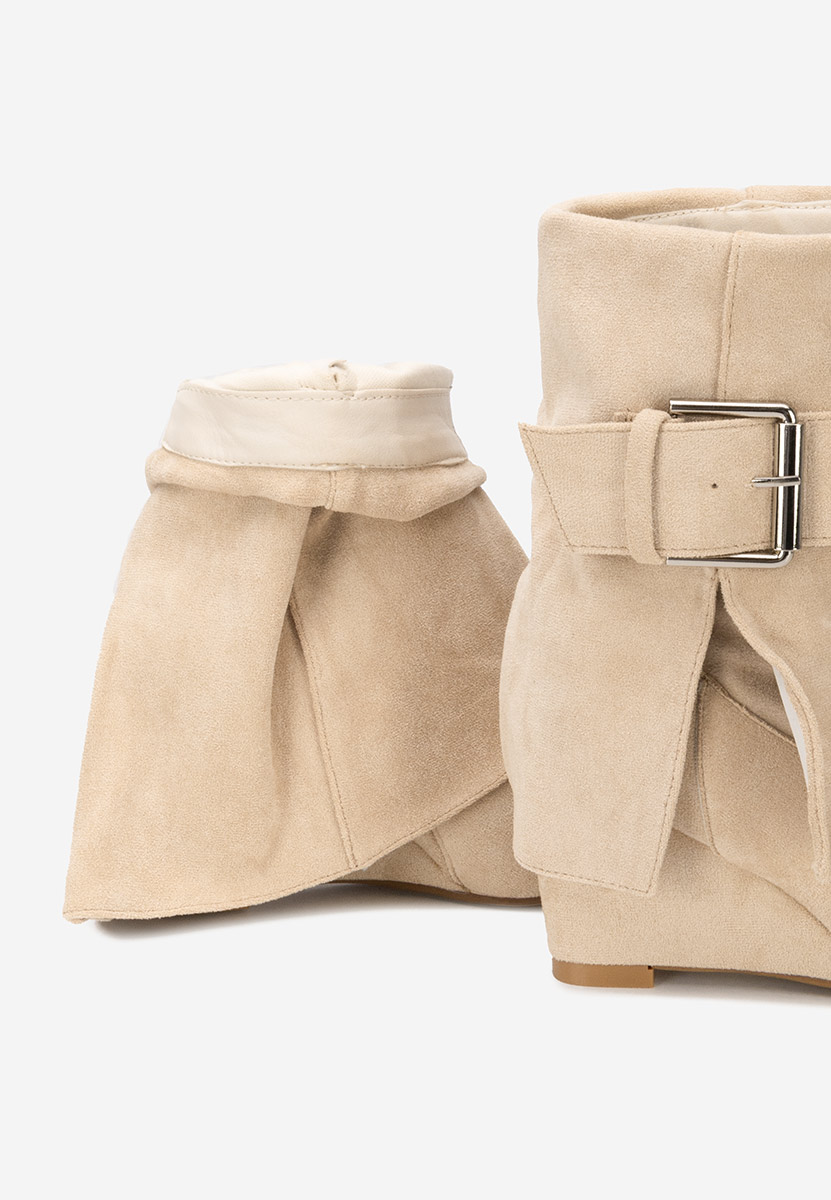 Botine cu platforma Irinea bej