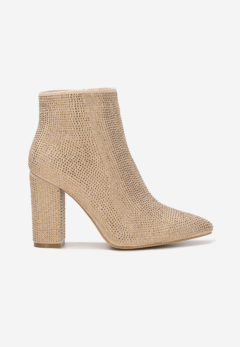 Botine cu toc gros Glira aurii
