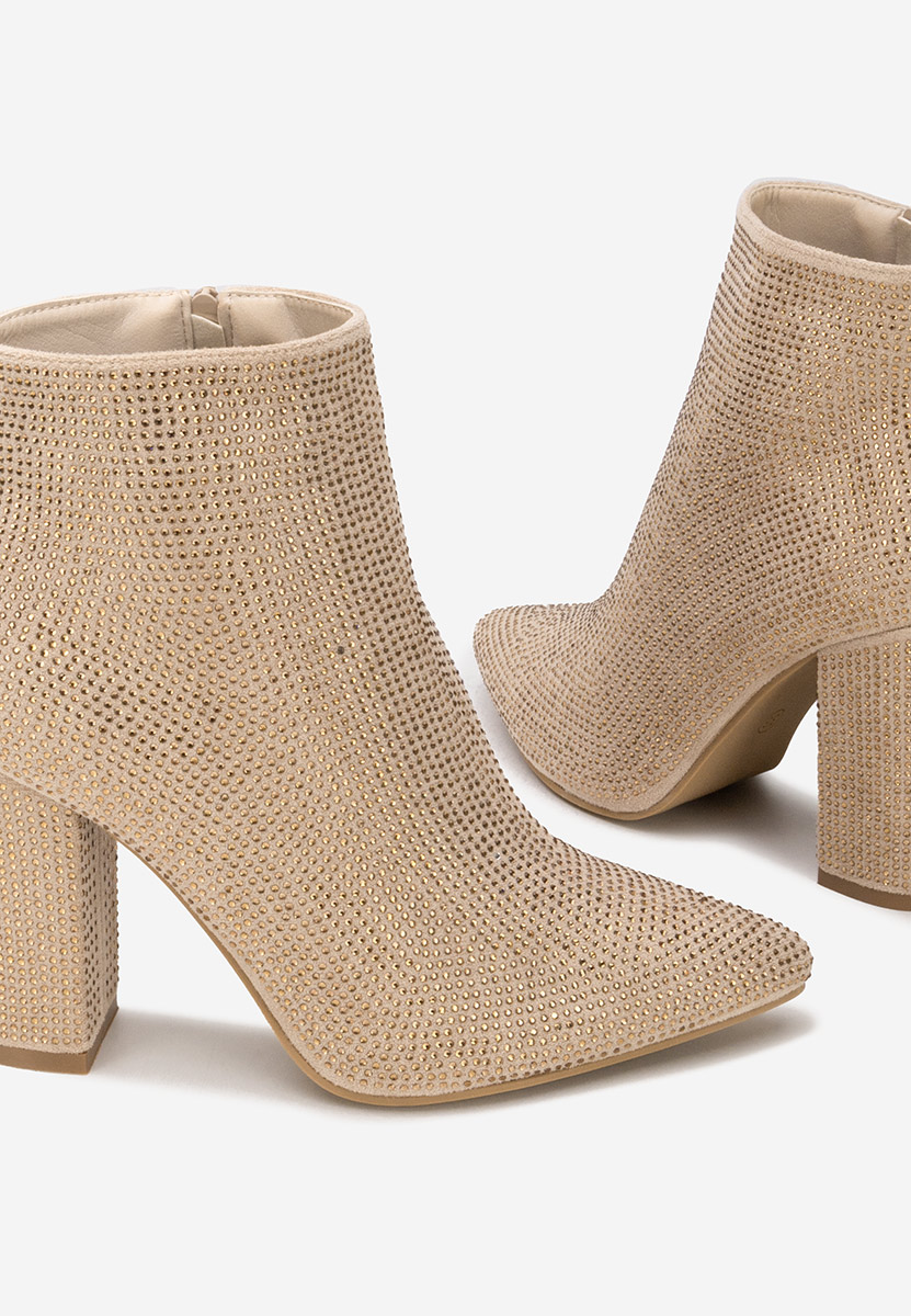 Botine cu toc gros Glira aurii