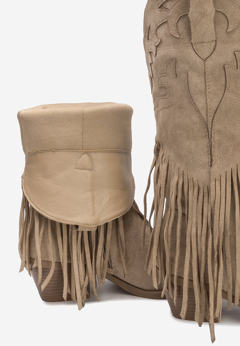 Cizme cowboy damă Jalira kaki