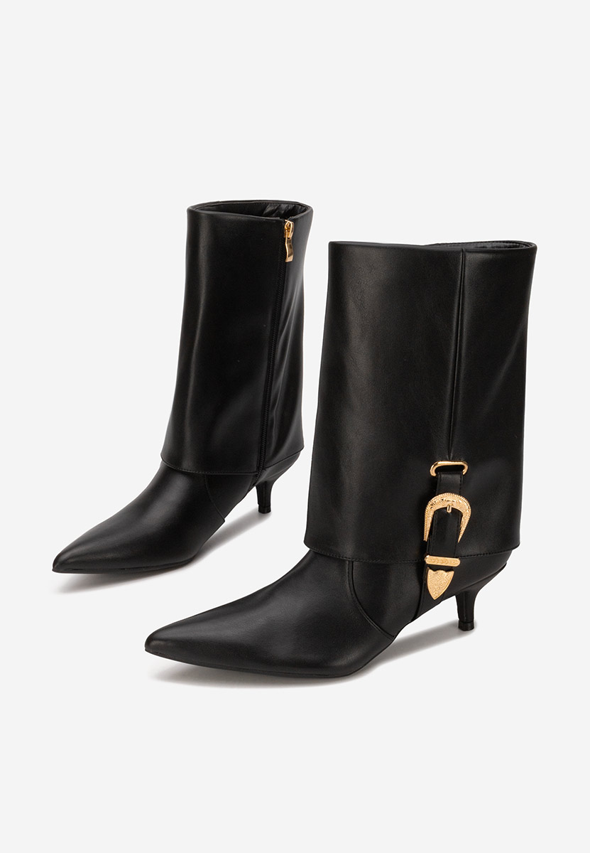 Cizme scurte cu toc Arvenia negre