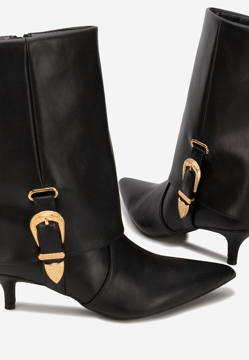 Cizme scurte cu toc Arvenia negre