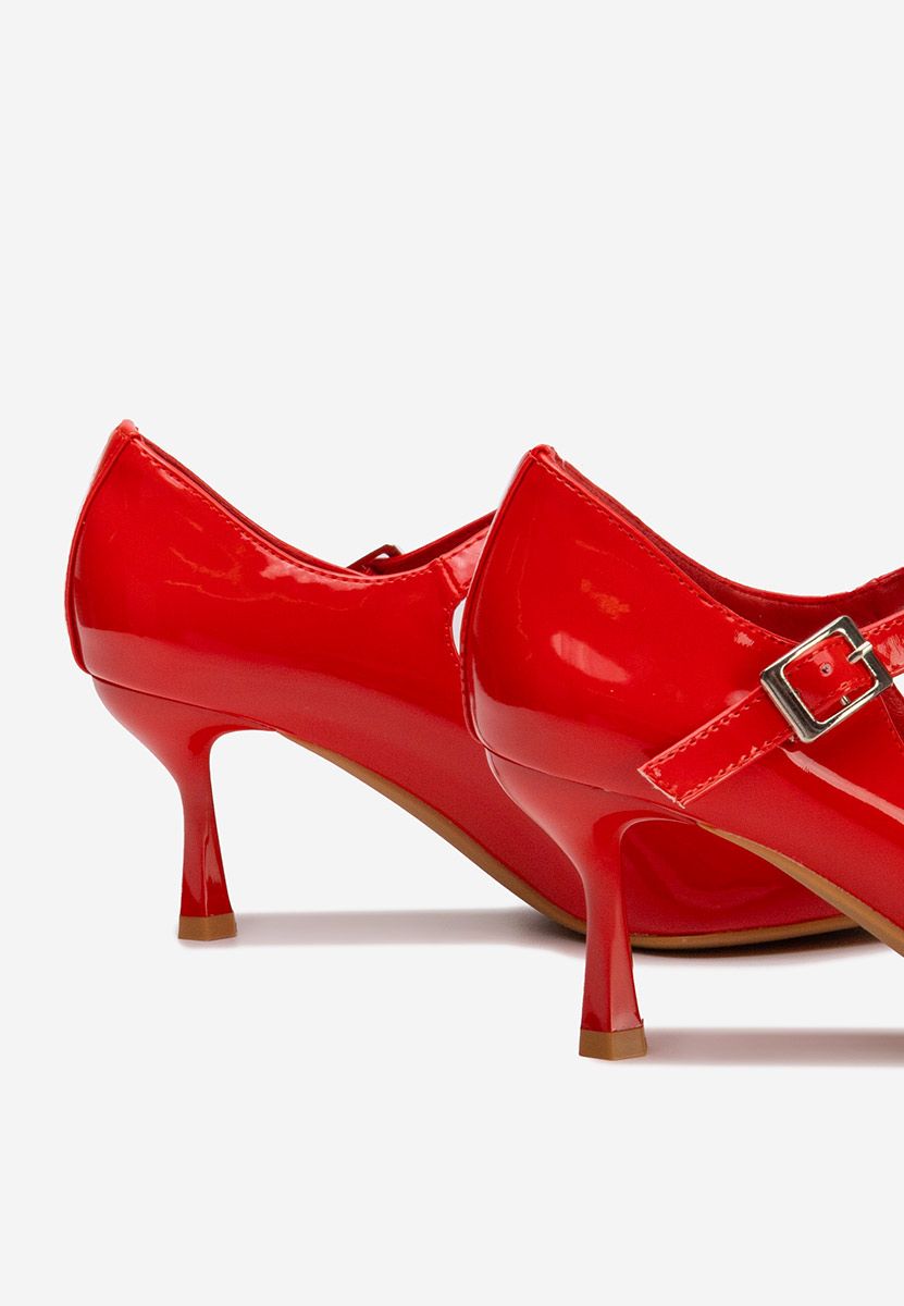 Pantofi cu toc subtire Rosilla rosii