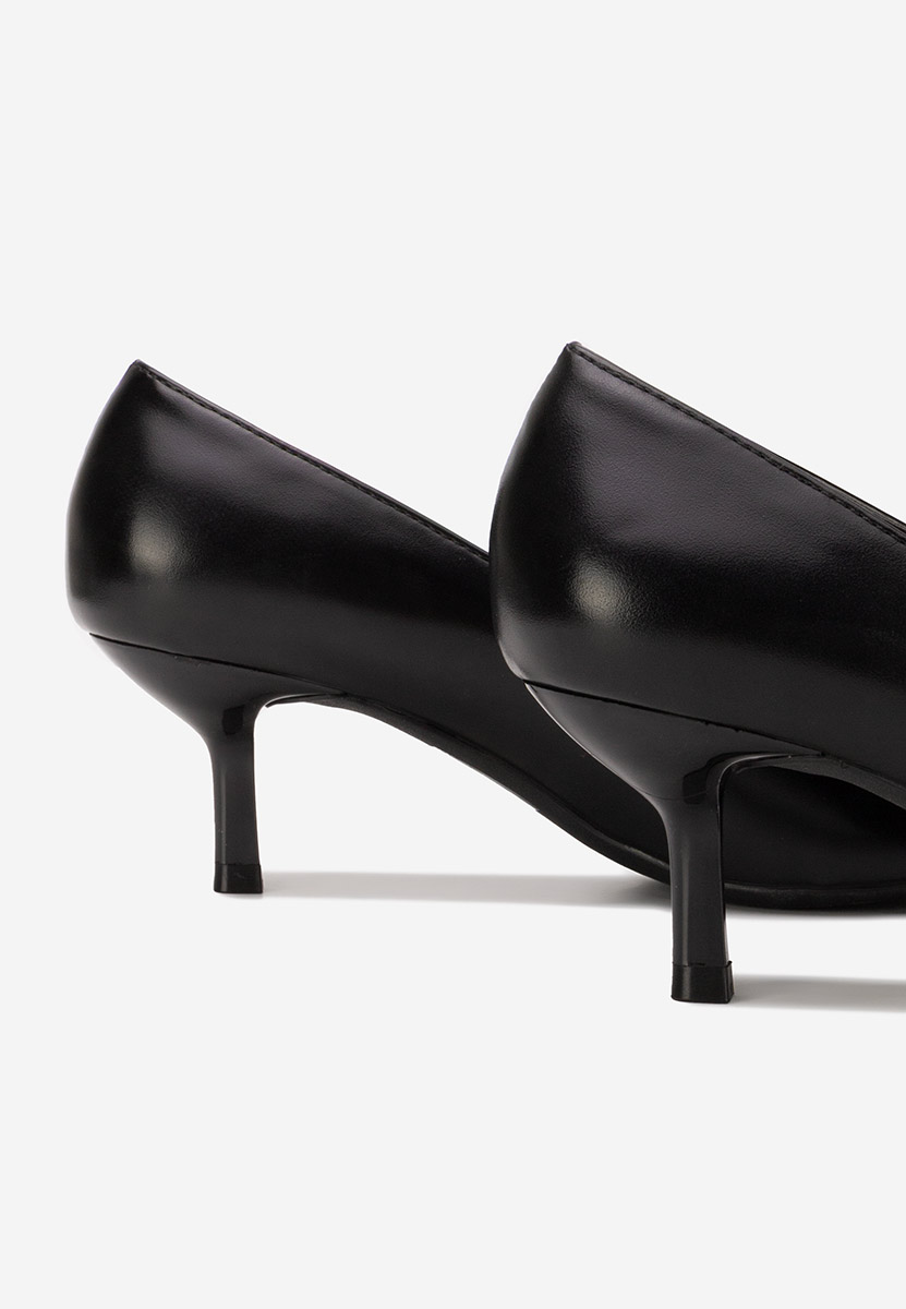 Pantofi stiletto cu toc mic Rilora negri