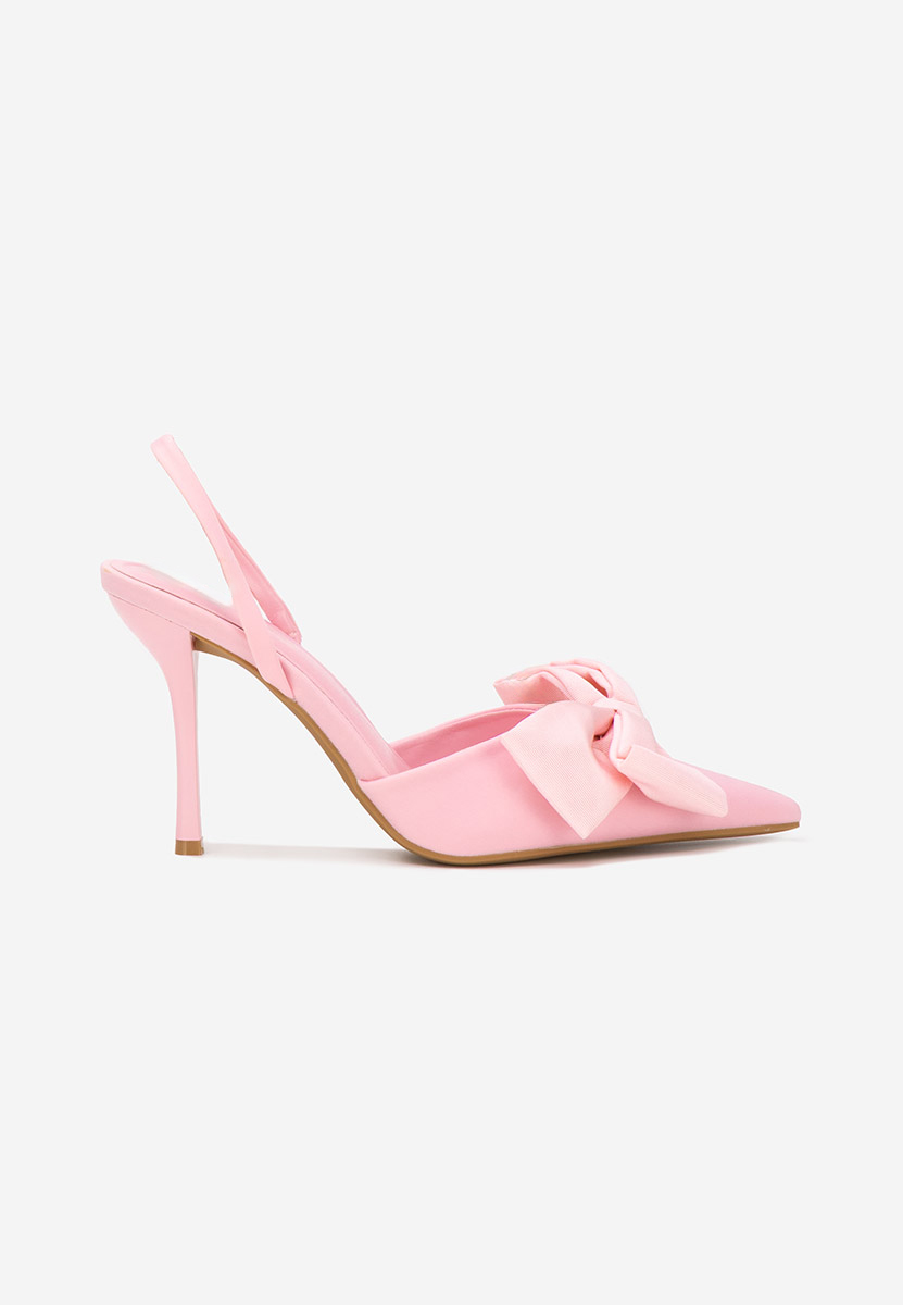 Pantofi cu toc subtire Calenia roz