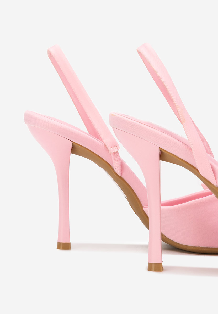 Pantofi cu toc subtire Calenia roz
