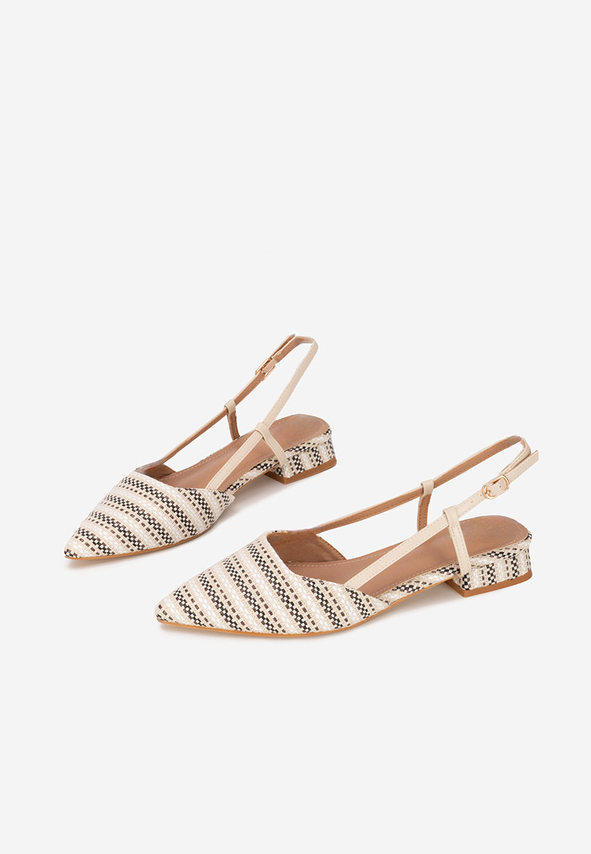 Pantofi cu toc mic Carita bej