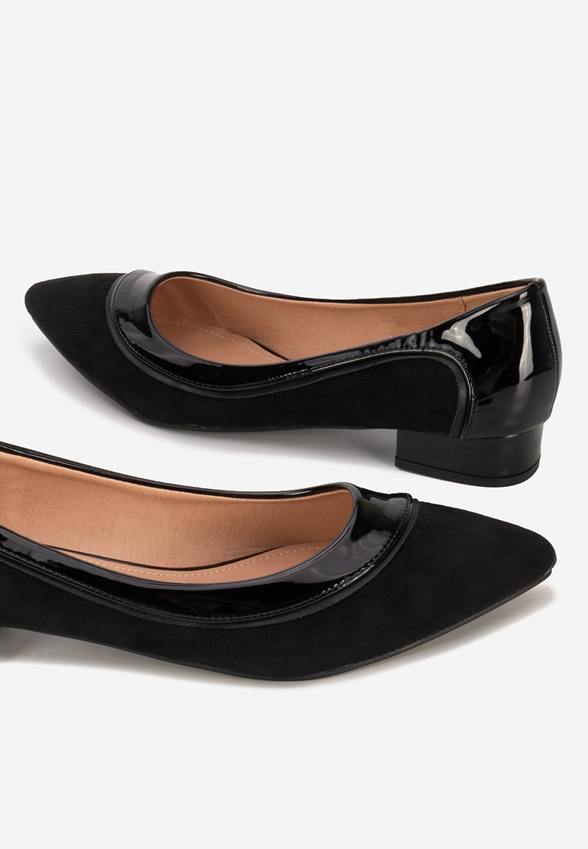 Pantofi cu toc mic Casildia negri