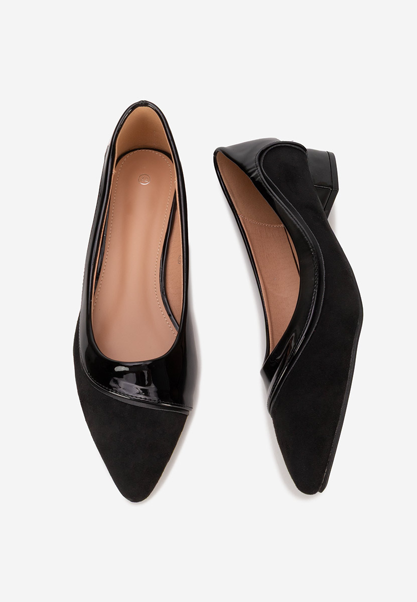 Pantofi cu toc mic Casildia negri