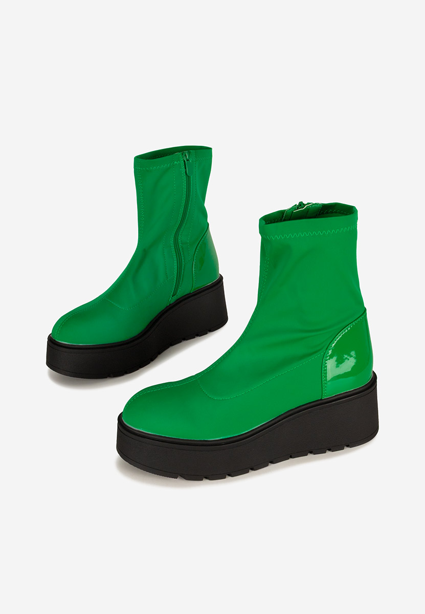 Ghete cu platformă Hannah verzi