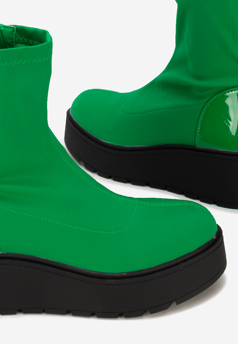 Ghete cu platformă Hannah verzi