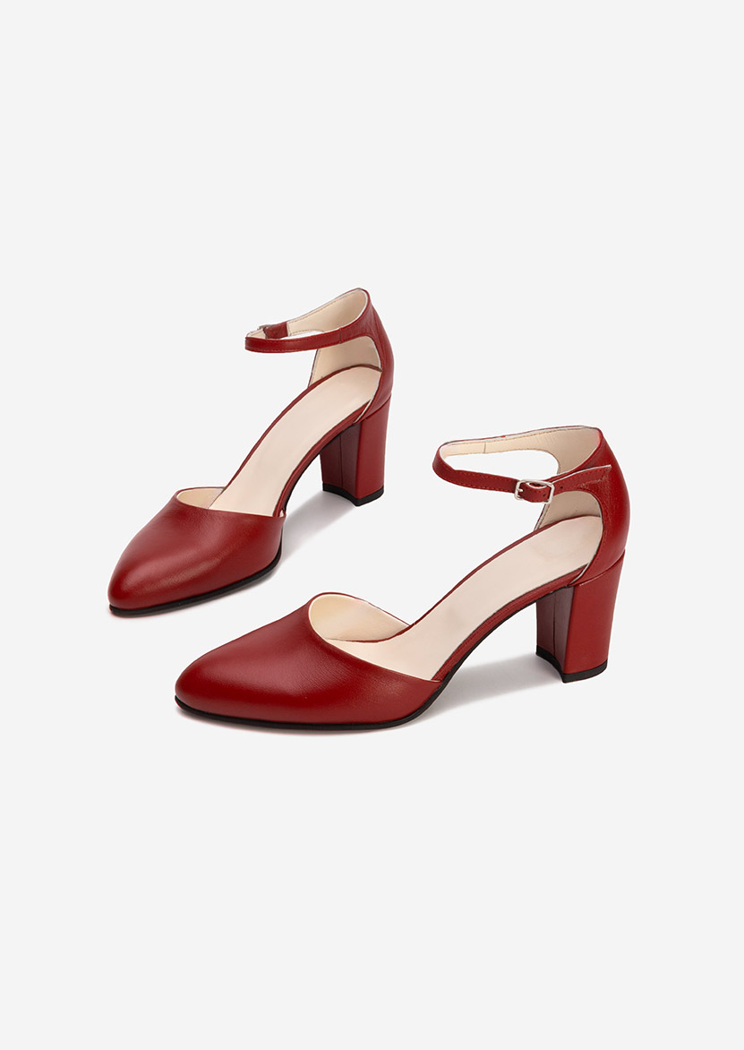 Pantofi dama piele naturala Praia grena