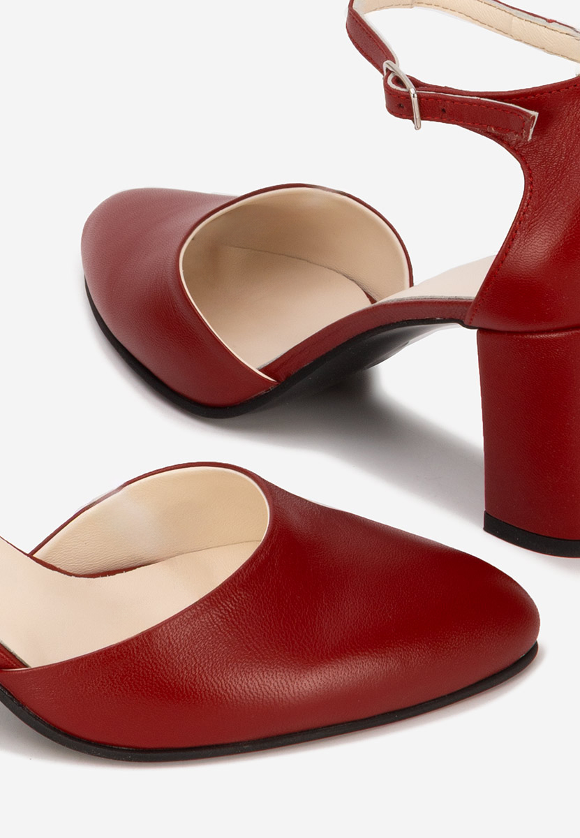 Pantofi dama piele naturala Praia grena