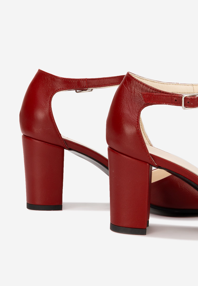 Pantofi dama piele naturala Praia grena