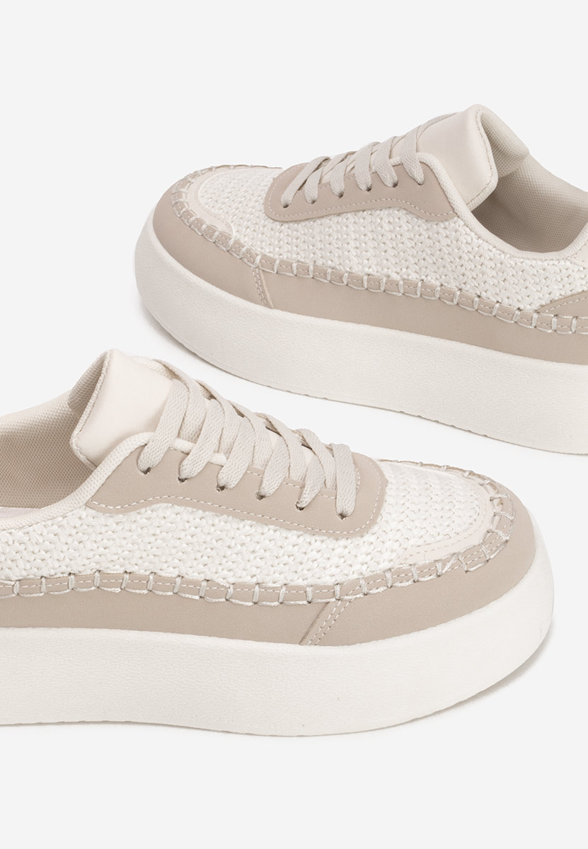 Sneakers cu platforma Cecila bej
