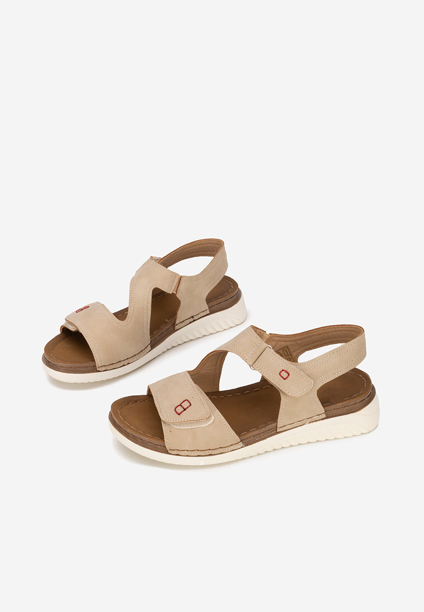 Sandale dama fara toc Metina V2 bej