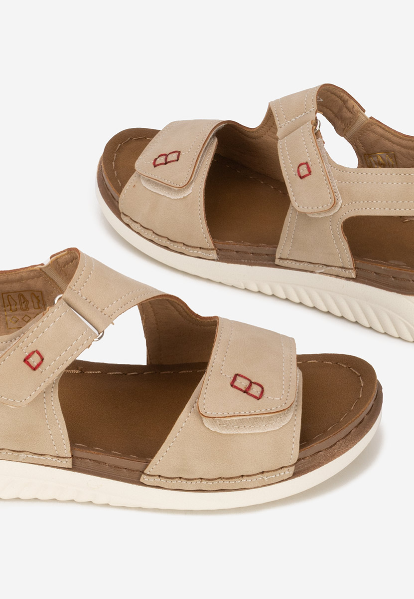 Sandale dama fara toc Metina V2 bej