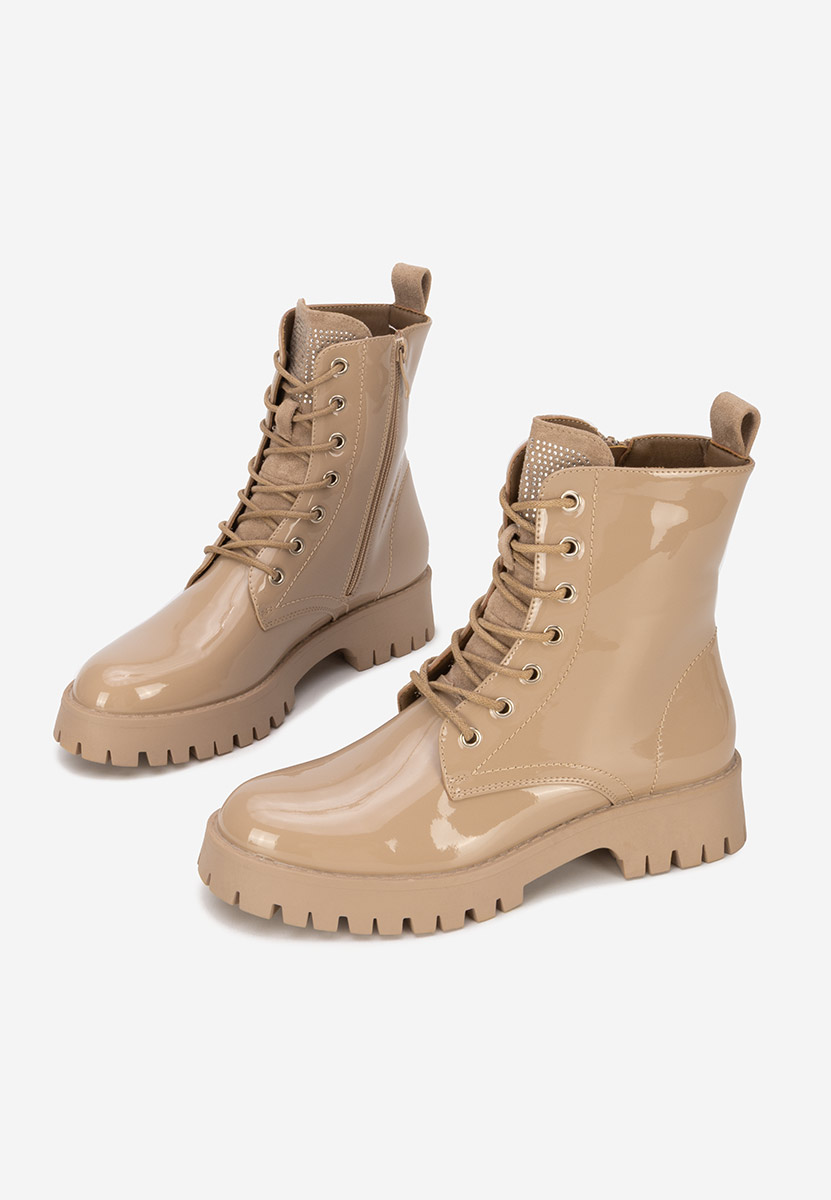 Bocanci lacuiti dama Claudine kaki