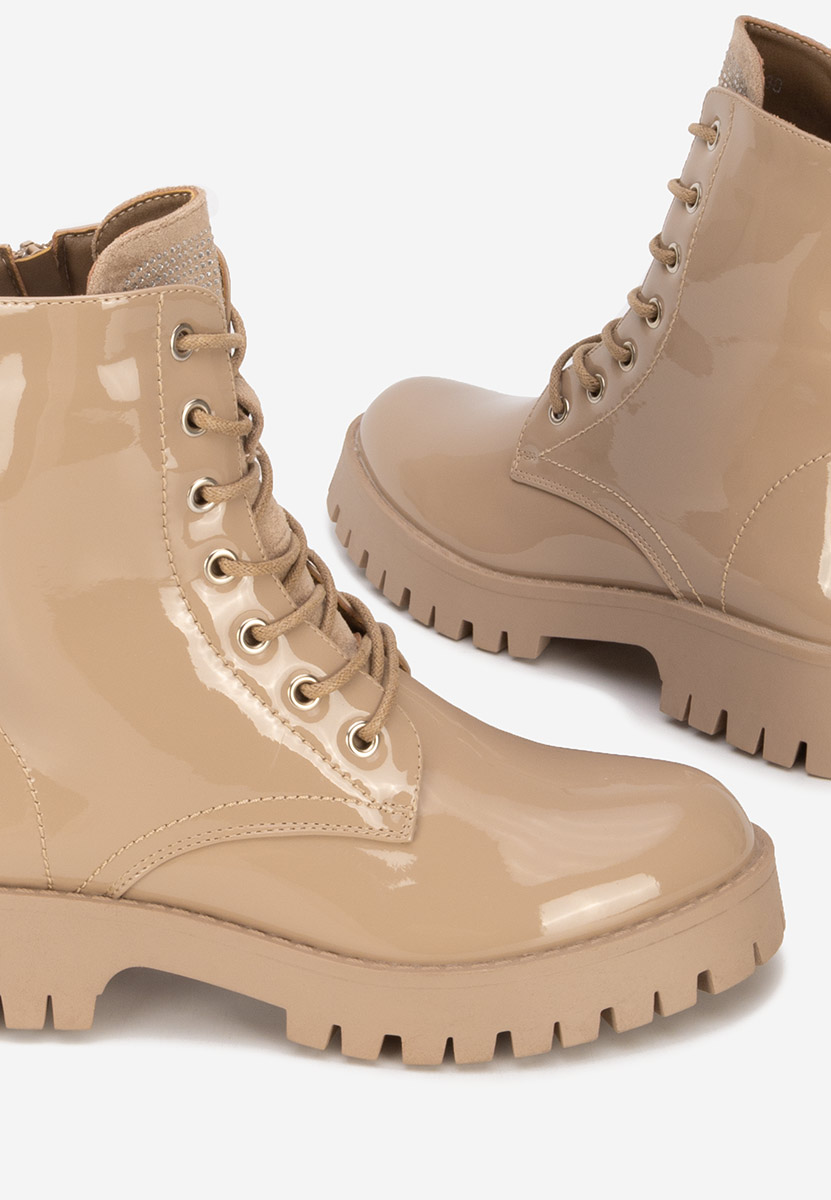 Bocanci lacuiti dama Claudine kaki