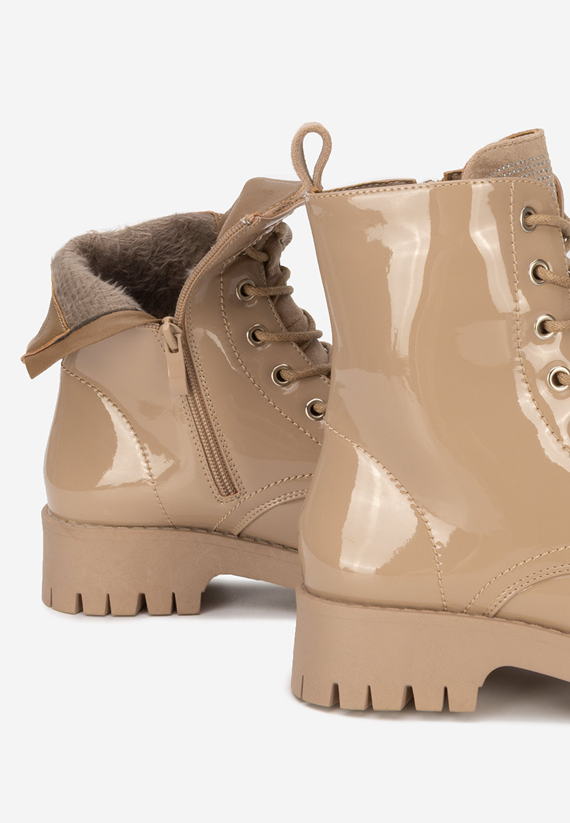 Bocanci lacuiti dama Claudine kaki