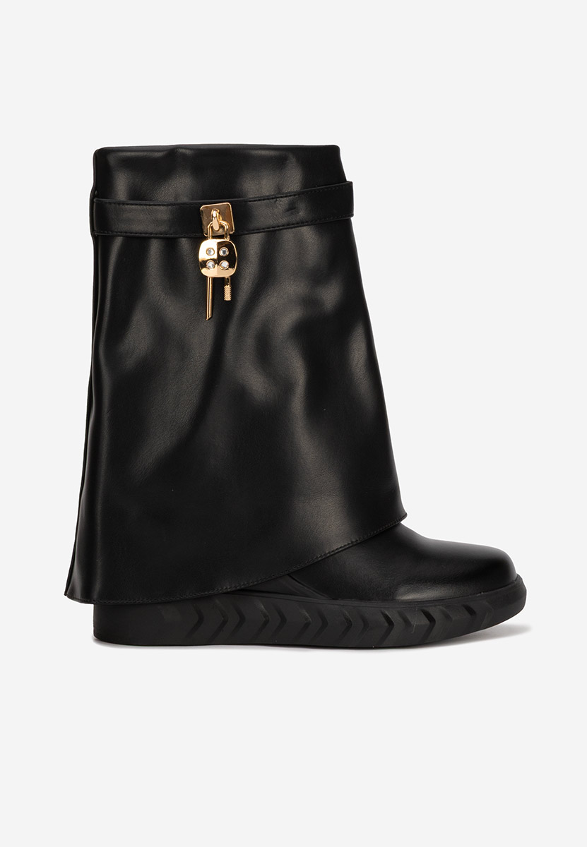 Cizme cu platforma ascunsa negre Serena