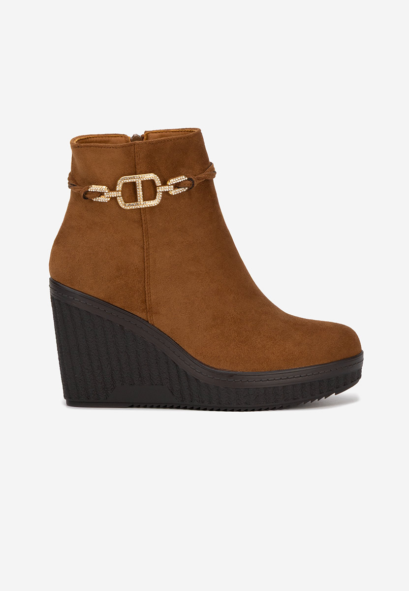 Botine cu platformă Charlet V3 camel