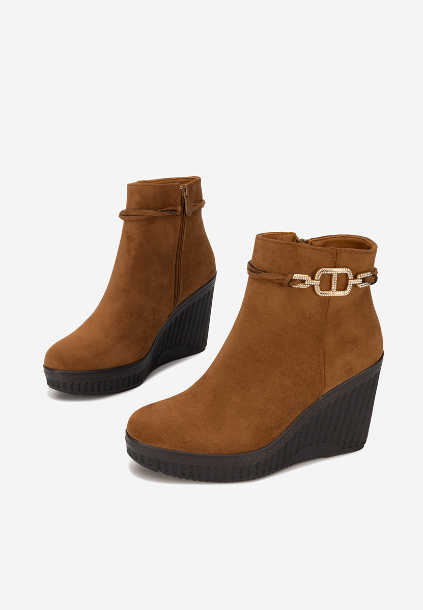 Botine cu platformă Charlet V3 camel