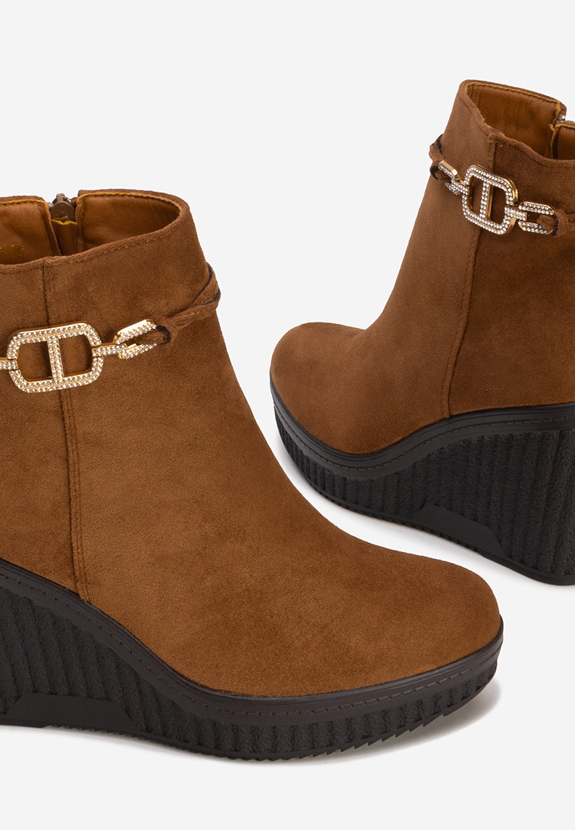 Botine cu platformă Charlet V3 camel