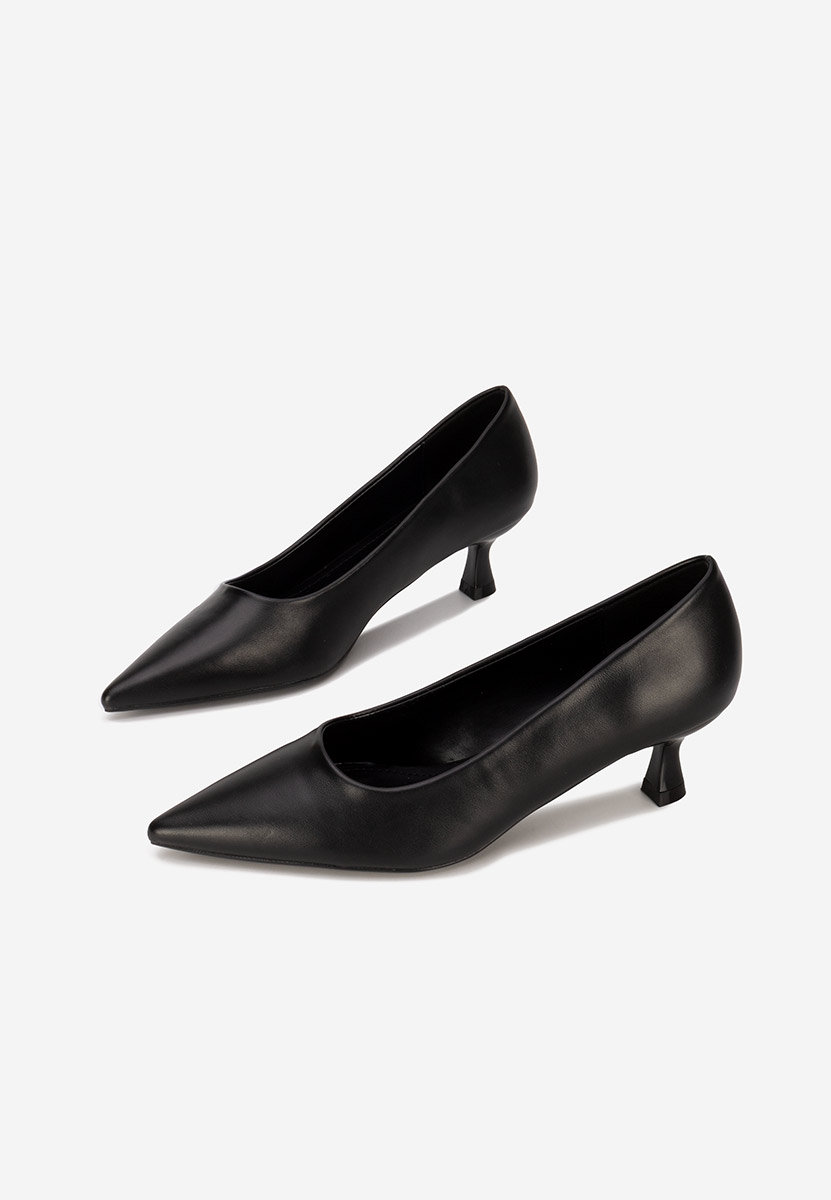 Pantofi cu toc mic Glimera negri