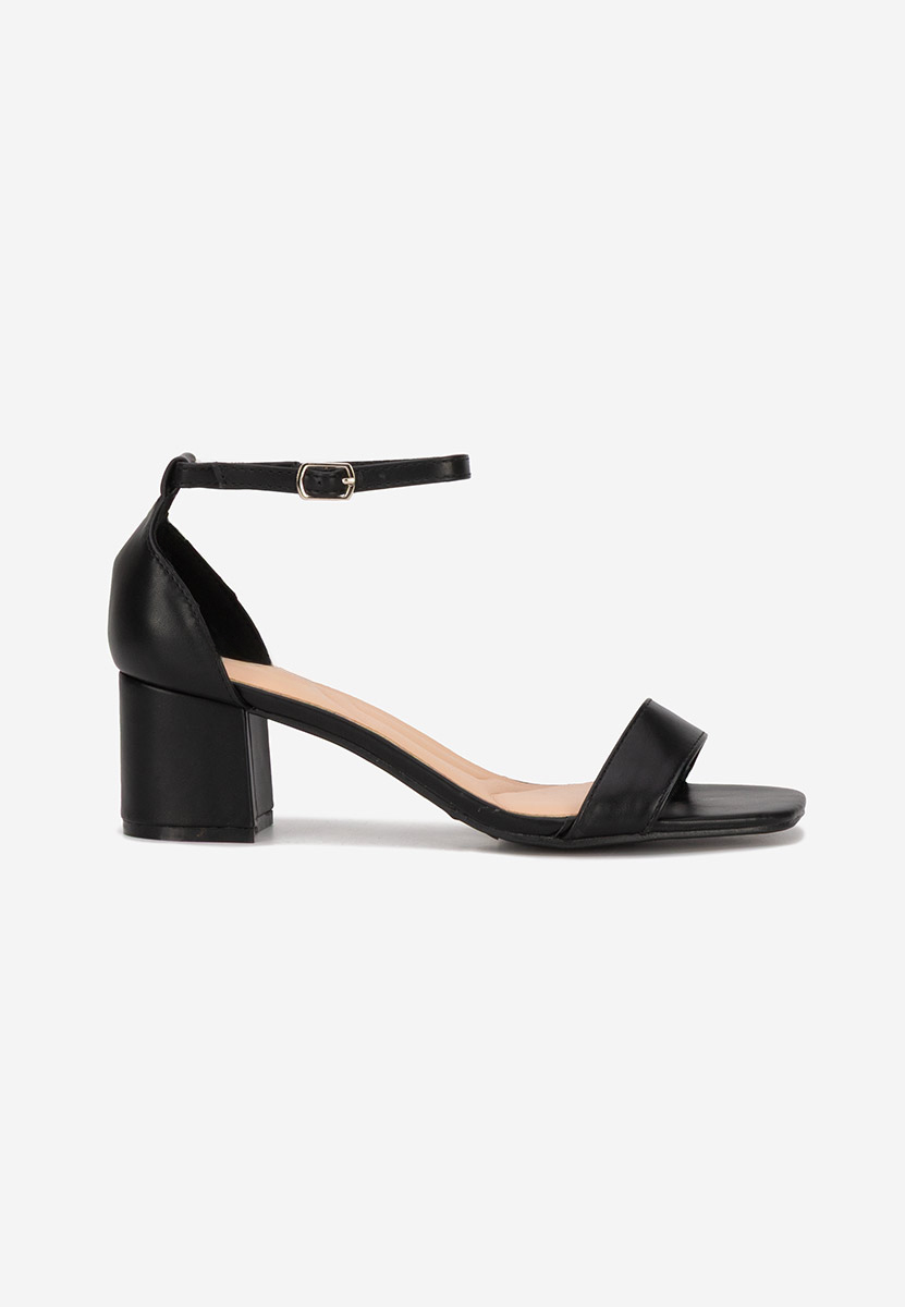 Sandale cu toc gros Karyssa V2 negre