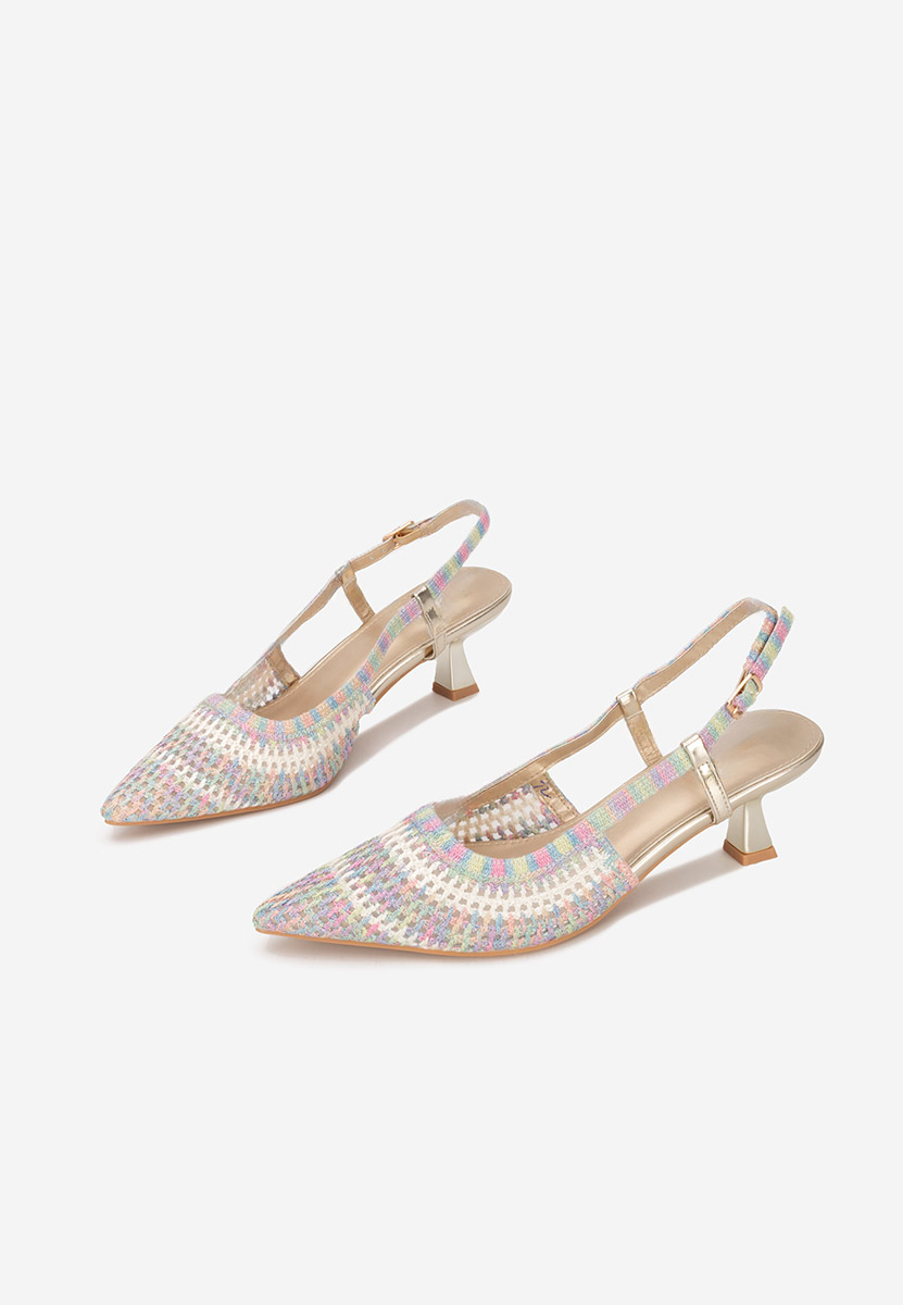 Pantofi cu toc mic Dominga multicolori