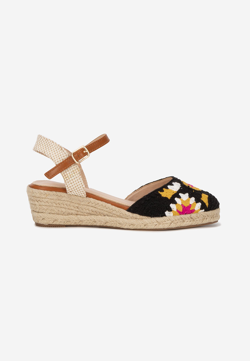 Sandale tip espadrile Elioth negre