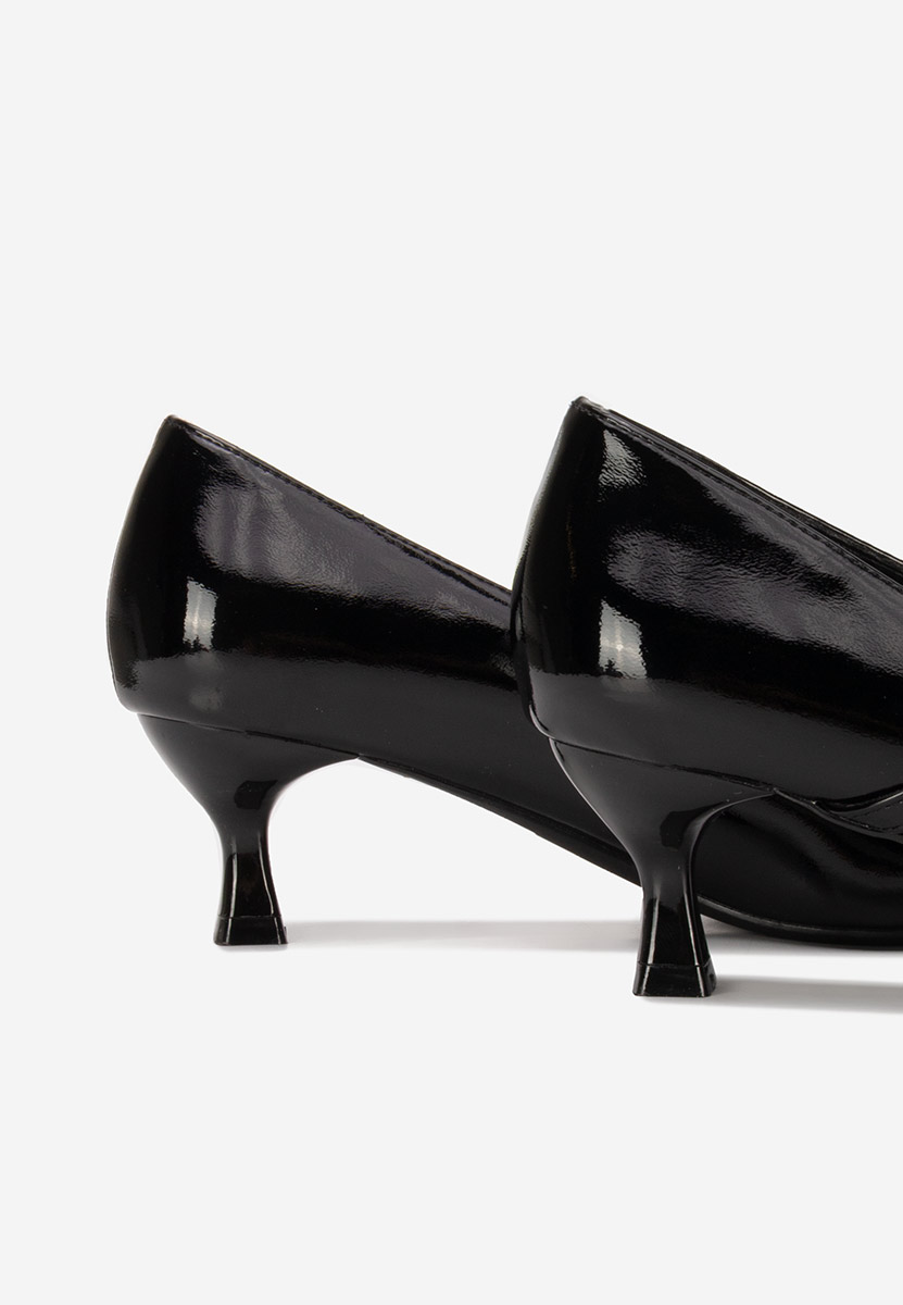 Pantofi cu toc subtire Marcella negri