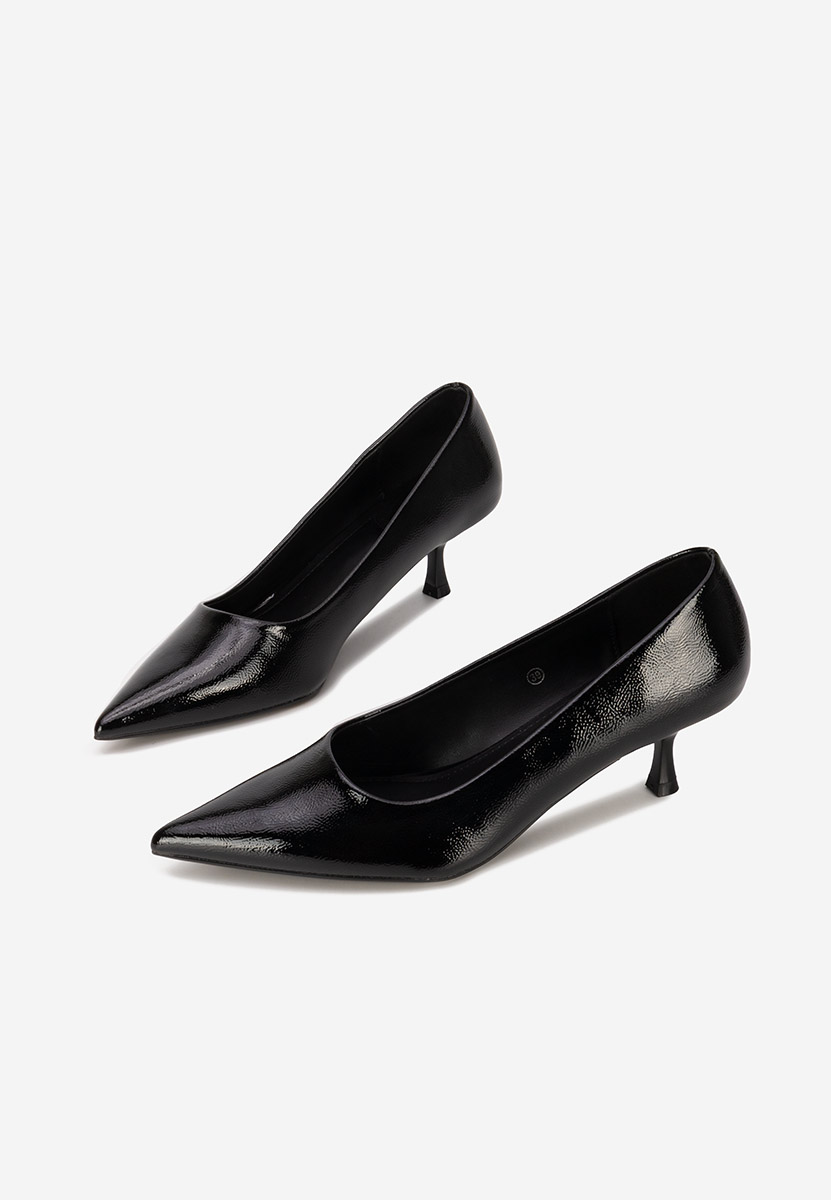 Pantofi cu toc mic Dianela negri