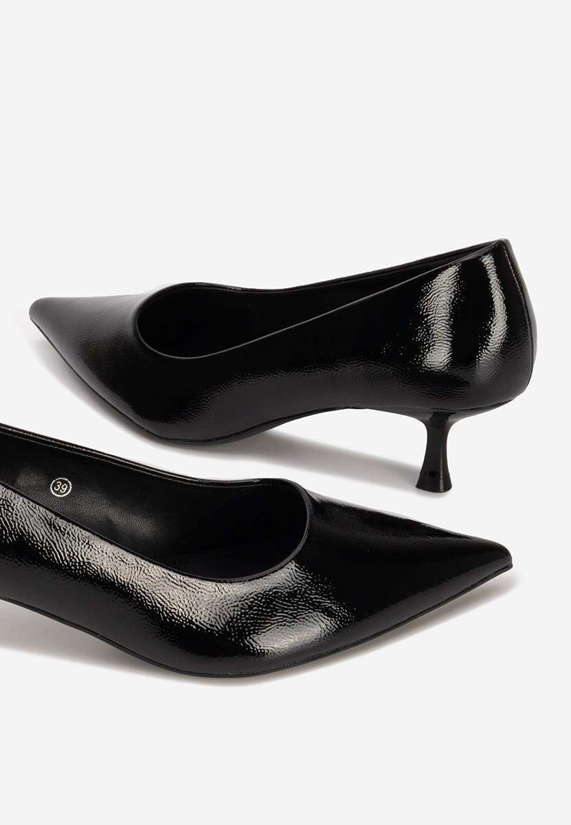 Pantofi cu toc mic Dianela negri