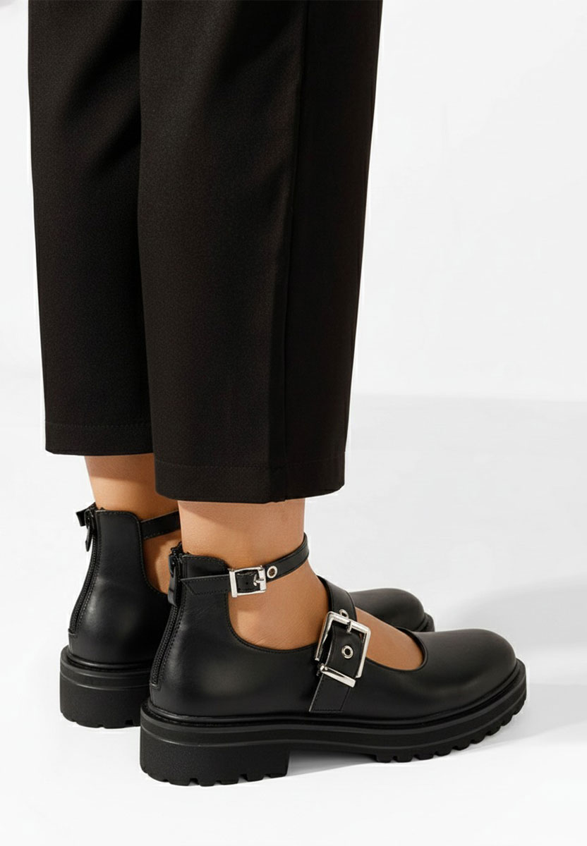 Pantofi casual dama Malvina negri