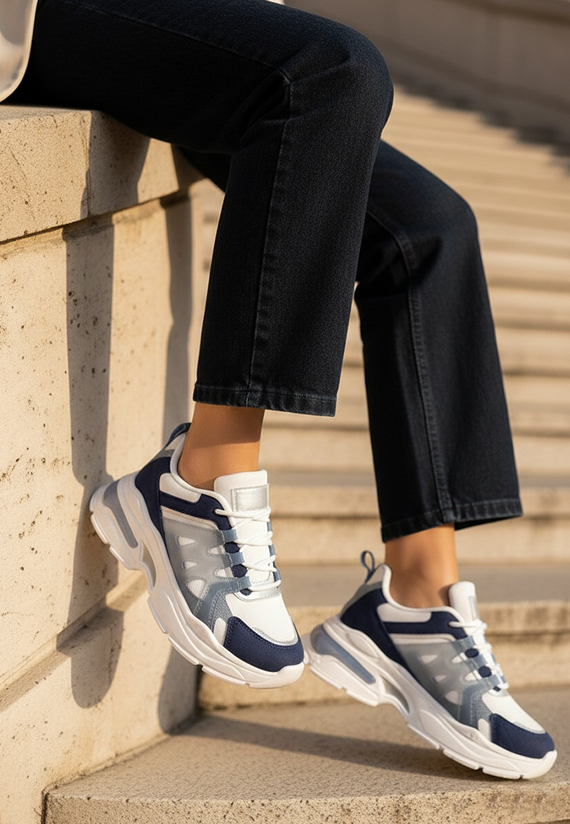 Sneakers cu platforma Alverisa albastri