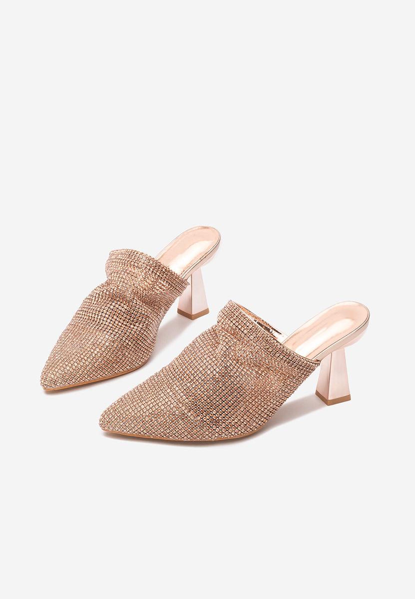 Papuci dama eleganti Vanelsa champagne