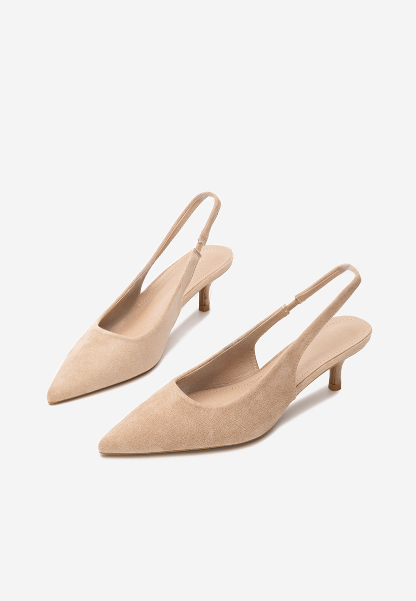 Pantofi cu toc subtire Tressie kaki