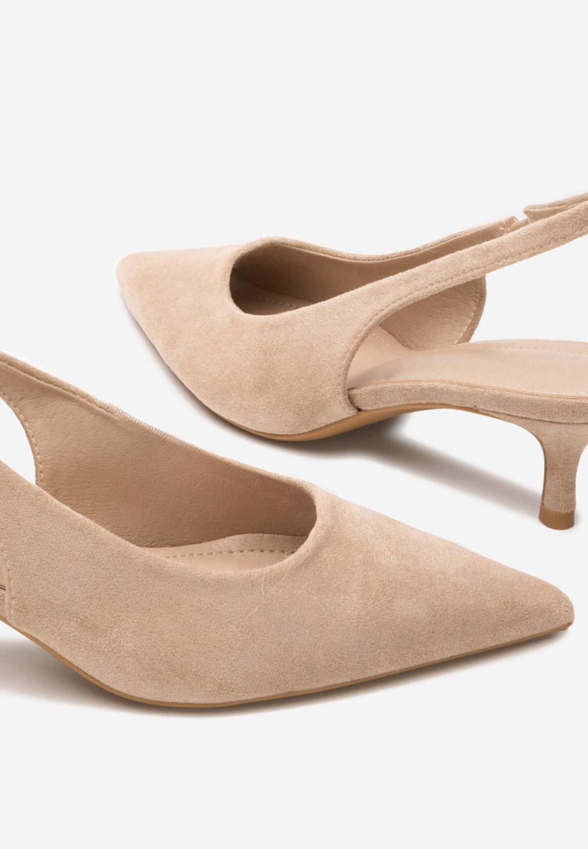Pantofi cu toc subtire Tressie kaki
