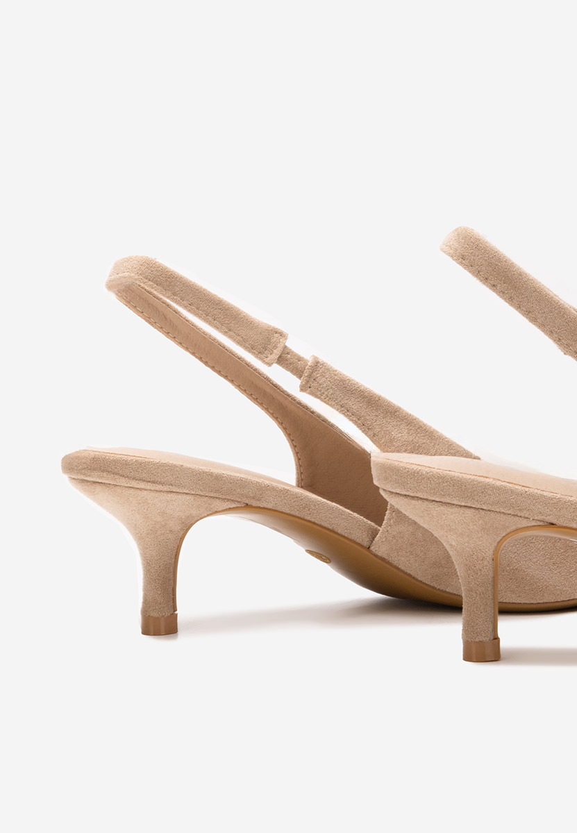 Pantofi cu toc subtire Tressie kaki