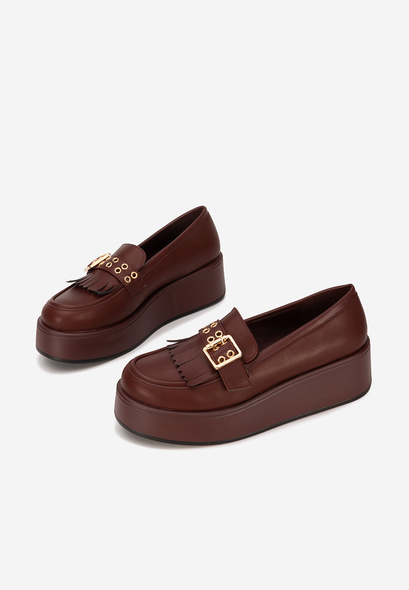 Mocasini cu platforma Magie grena