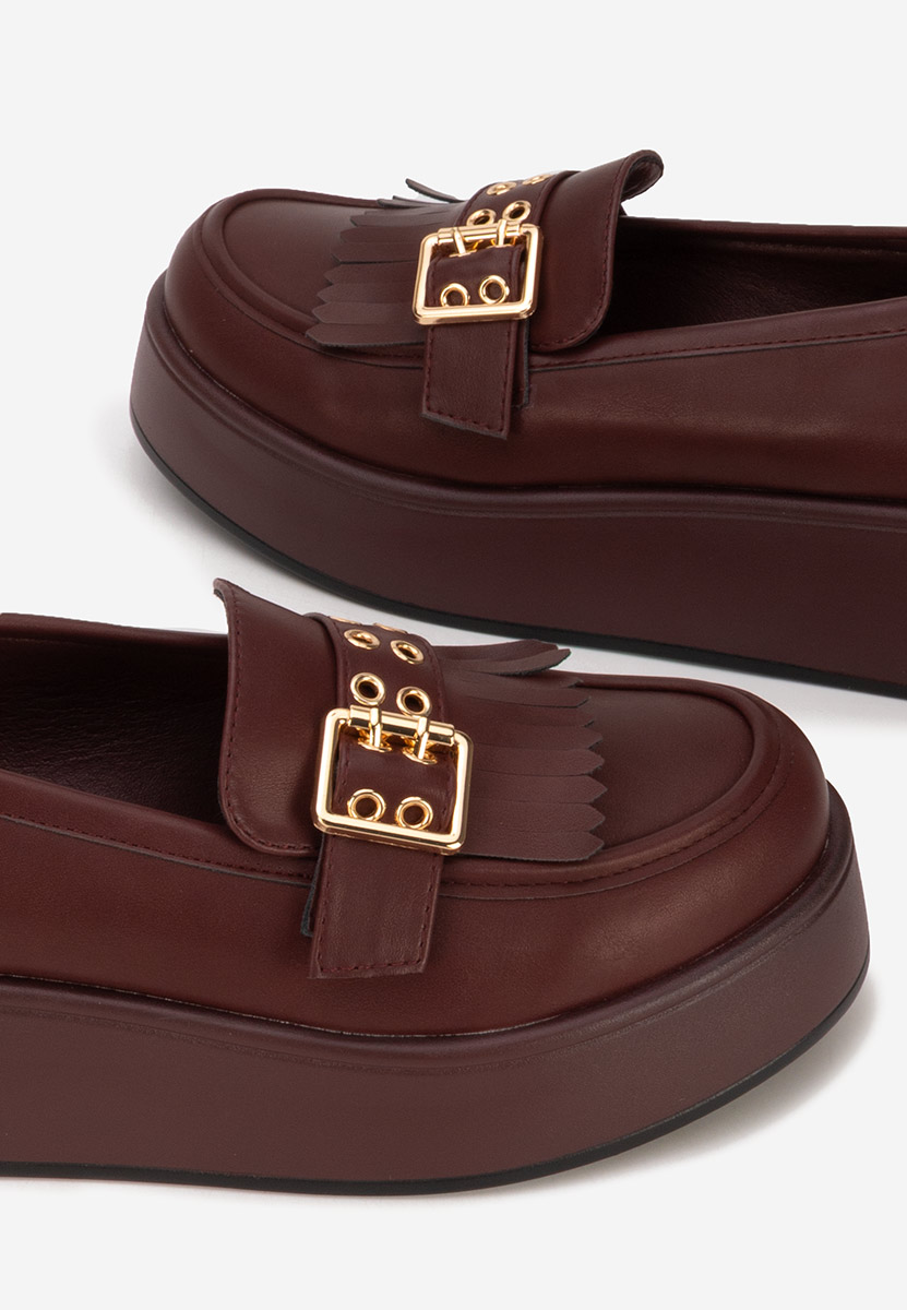 Mocasini cu platforma Magie grena