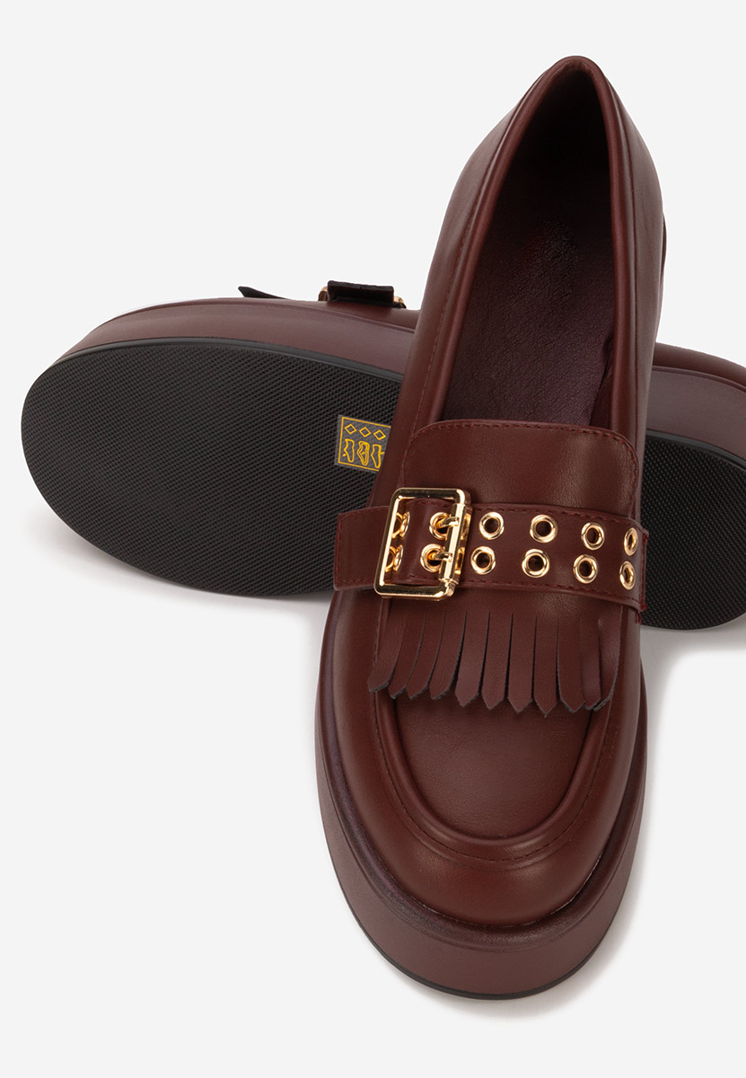 Mocasini cu platforma Magie grena