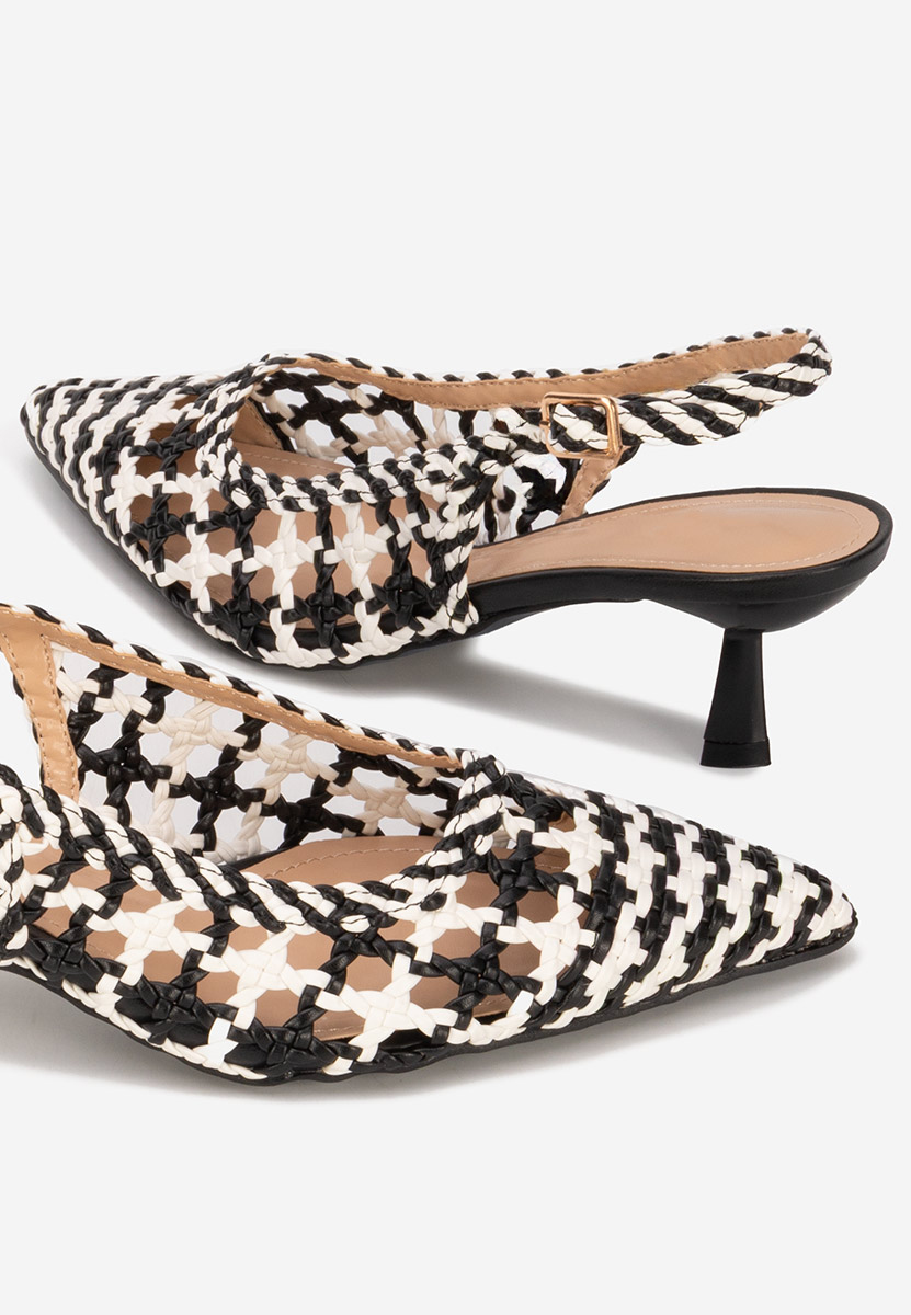 Pantofi cu toc subtire Alexandria negri