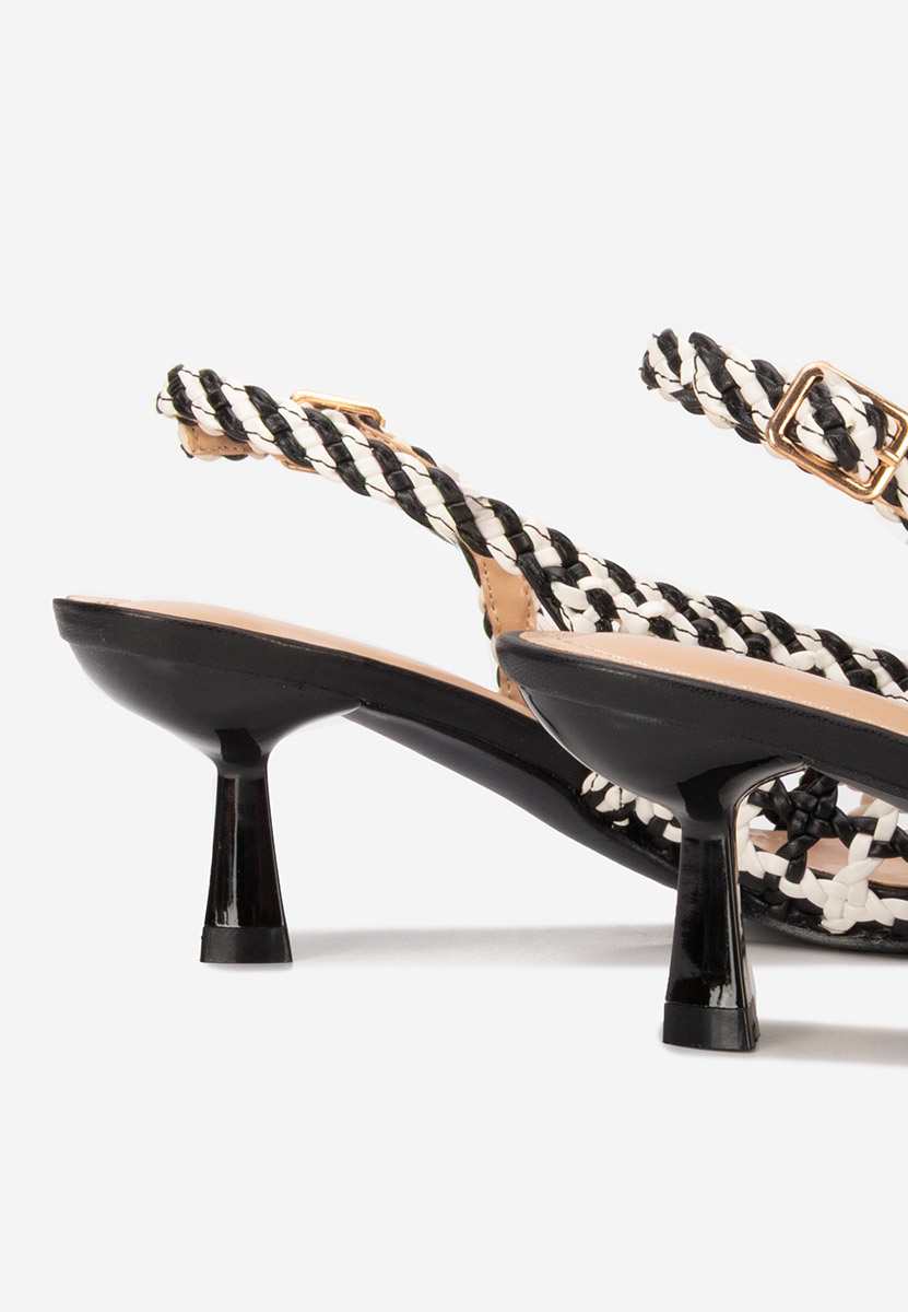 Pantofi cu toc subtire Alexandria negri