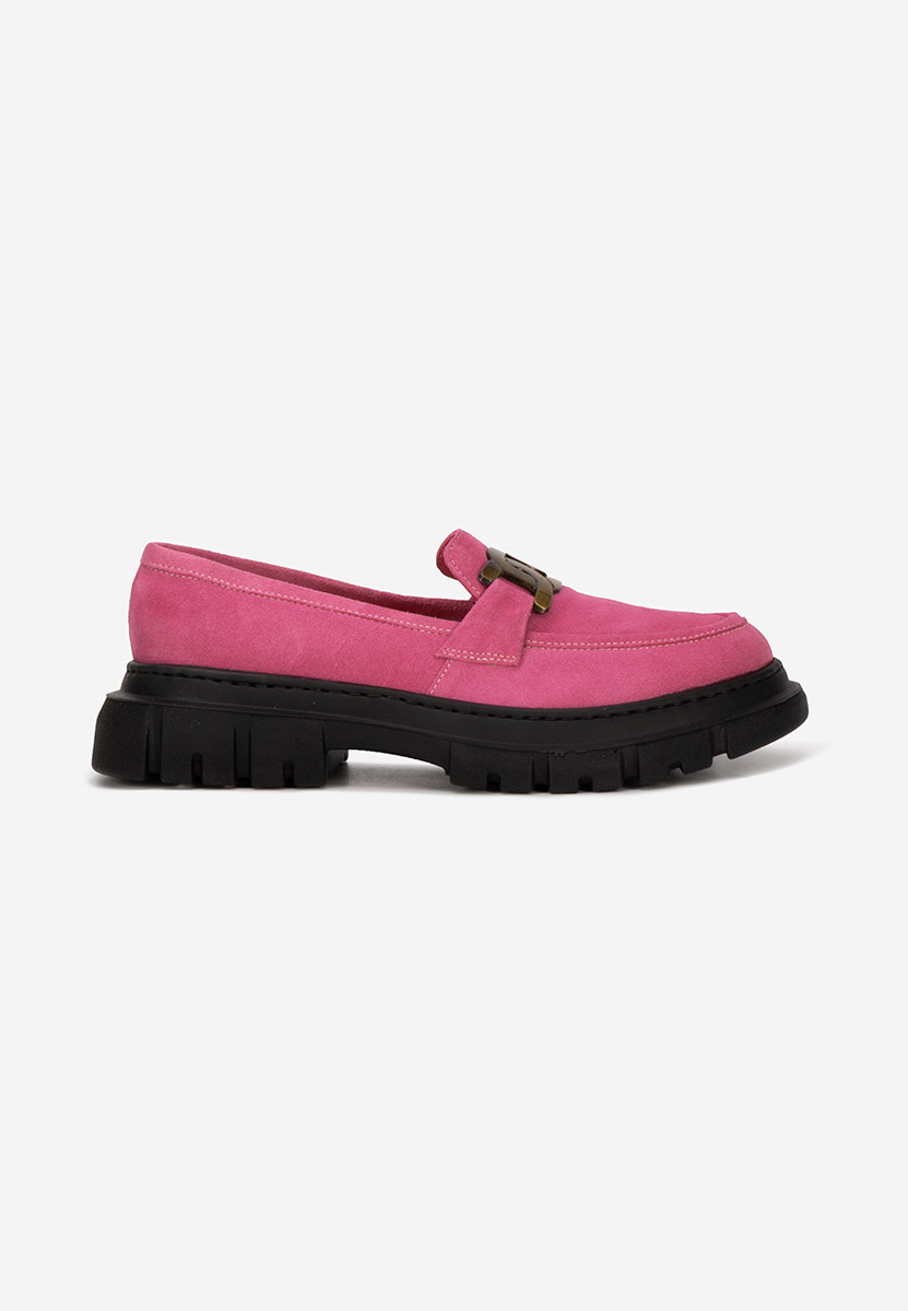 Mocasini piele naturala Haza V4 fucsia