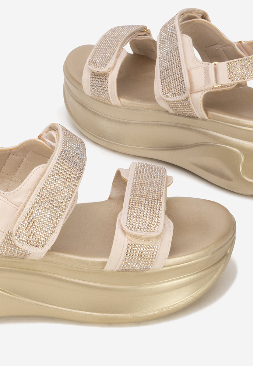 Sandale cu platformă Sakirra bej