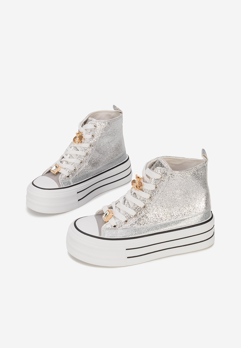 Tenisi cu platformă Trixy argintii