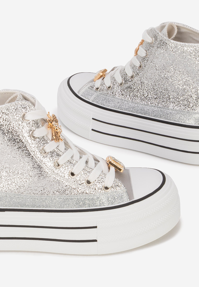 Tenisi cu platformă Trixy argintii